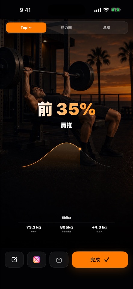 Top 分享卡片画面