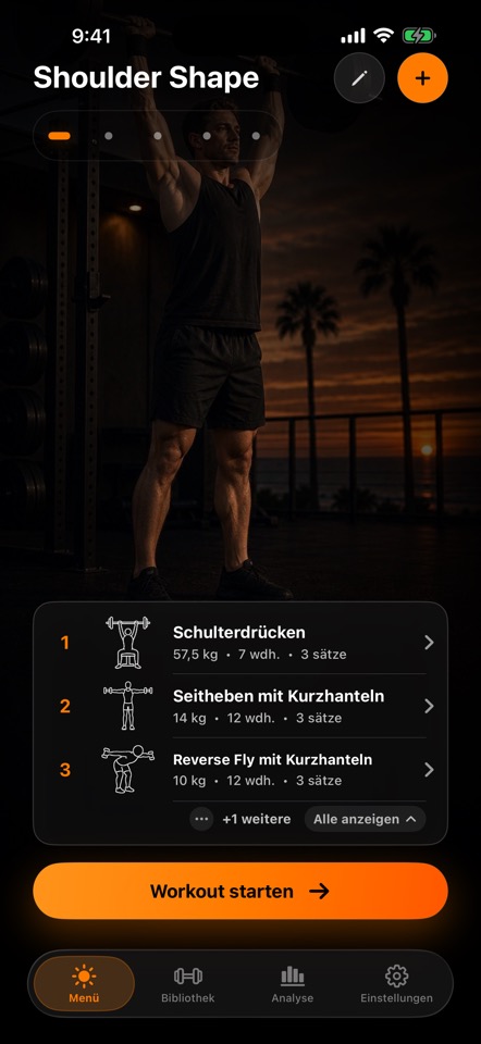 Today-Screen der Shiba App