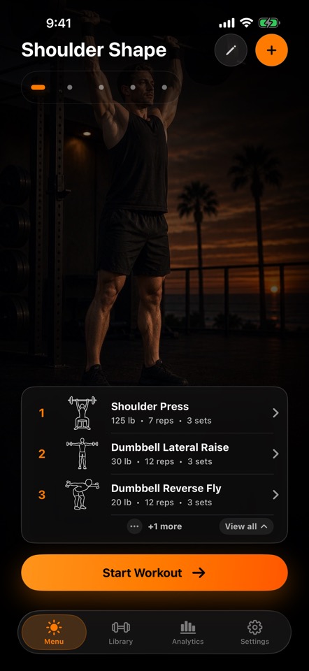 Shiba app Today screen